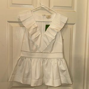 🆕 Kate Spade ruffle neck top size 6